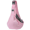 Pink Lightweight Breathable Pet Crossbody Bag with Adjustable Padded  Strap & Reversible Double-Sided Design