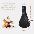 Coffee Lightweight Breathable Pet Crossbody Bag with Adjustable Padded  Strap & Reversible Double-Sided Design
