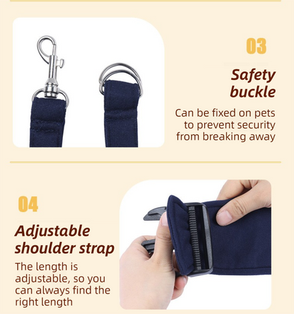 Coffee Lightweight Breathable Pet Crossbody Bag with Adjustable Padded  Strap & Reversible Double-Sided Design