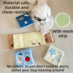Soft Plush Interactive Sniffing Wallet with Hidden Treat Pockets (Style 1) - Squeaky Enrichment & Boredom Buster for Dog