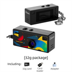 G6 Black Ultra-Mini Thumb Camera with 32GB Card, Card Reader & Adapter - HD Instant Pocket-Sized Action Cam for Students & Kids