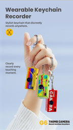 G6 Black Ultra-Mini Thumb Camera with 32GB Card, Card Reader & Adapter - HD Instant Pocket-Sized Action Cam for Students & Kids