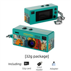 G6 Green Ultra-Mini Thumb Camera with 32GB Card, Card Reader & Adapter - HD Instant Pocket-Sized Action Cam for Students & Kids