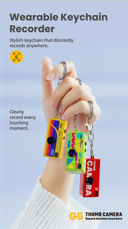 G6 Green Ultra-Mini Thumb Camera with 32GB Card, Card Reader & Adapter - HD Instant Pocket-Sized Action Cam for Students & Kids