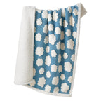 100 x 130 CM Waterproof Soft Sherpa Fleece Pet Blanket (Blue Sky & Clouds) - Reversible Thickened Furniture Protector for Dogs & Cats