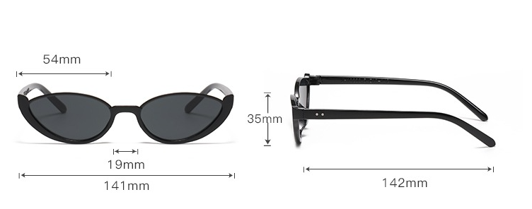 Black Frame With Grey Flakes 2PCS Fashionable Cat-Eye Sunglasses for Women - Retro INS Style UV Protection Shades