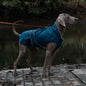 75# Blue Waterproof Reflective Dog Raincoat for Small to Large Dogs