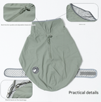 75# Blue Waterproof Reflective Dog Raincoat for Small to Large Dogs