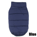 XS Navy Blue Premium Fleece-Lined Pet Winter Vest | Thickened Padded Dog and Cat Coat | Warm Windproof Outdoor Jacket