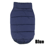 XS Navy Blue Premium Fleece-Lined Pet Winter Vest | Thickened Padded Dog and Cat Coat | Warm Windproof Outdoor Jacket