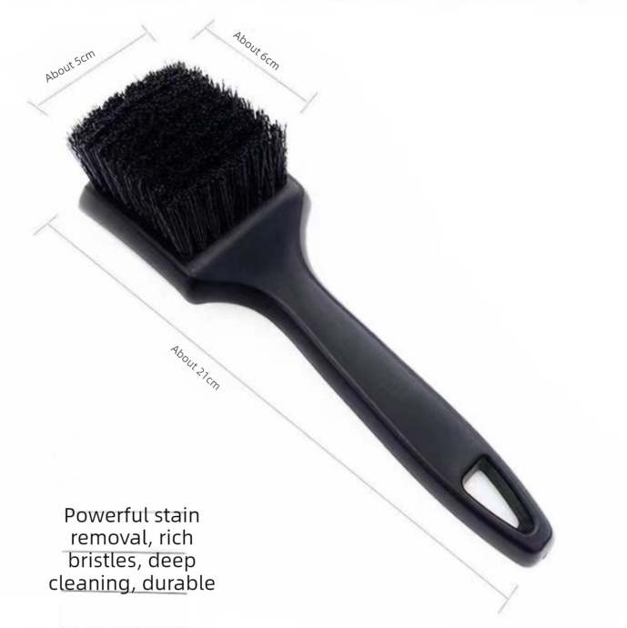Blue Car Tire & Detailing Brush  - 2-Pack Stiff Bristle Scrubber for Wheels, Mats, and Upholstery