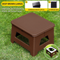 Brown  Large Portable Folding Camping Toilet Stool - Capacity Emergency Potty for Car, Outdoor Travel, and Hiking