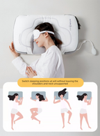 Adjustable Height Air Chamber Pillow - 48 x 74 cm Polyester Fibre Neck Support Pillow with Breathable Design for Personalised Adult Sleep Comfort