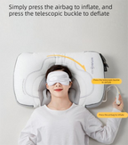 Adjustable Height Air Chamber Pillow - 48 x 74 cm Polyester Fibre Neck Support Pillow with Breathable Design for Personalised Adult Sleep Comfort