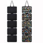 Black Pin Storage Hanging Organizer – 5-Piece Removable Felt Board Display Rack for Brooches, Badges & Collectibles