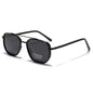 Matte black Rectangular Sunglasses – Classic Frame Design with Adjustable Nose Pads for Daily Wear