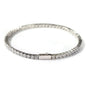 Silver Single-Row Zircon Bracelet – 4mm Wide, Brass Base with Secure Clasp, AAA+ Stones for Everyday Wear