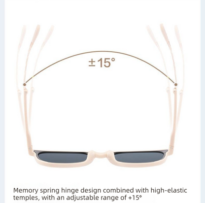 Pink Foldable UV400 Sunglasses for Men and Women – Lightweight Driving & Outdoor Sun Glasses with Hard Case, 18.4g TR+Metal Frame, Compact 32mm Folded Size