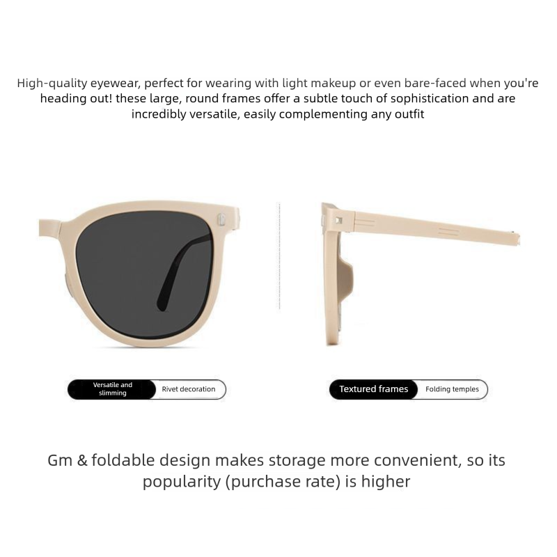 Pink Foldable UV400 Sunglasses for Men and Women – Lightweight Driving & Outdoor Sun Glasses with Hard Case, 18.4g TR+Metal Frame, Compact 32mm Folded Size
