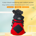 Green Thickened Winter Dog Coat with Reflective Strips – Waterproof, Windproof Pet Jacket for Small to Medium Dogs, Adjustable Fit with Detachable Leash Hook and Decorative Velcro Patch(Size: S)