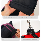 Green Thickened Winter Dog Coat with Reflective Strips – Waterproof, Windproof Pet Jacket for Small to Medium Dogs, Adjustable Fit with Detachable Leash Hook and Decorative Velcro Patch(Size: M)