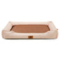 Pink Rectangular Pet Bed with Removable Cooling Mat – Durable 600D Oxford Fabric Dog & Cat Bed, High-Rebound PP Cotton Filling, Non-Slip Base, for Medium to Large Breeds, Includes Free Cooling Pad(Size:M)