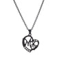 Yahai MOM Heart Pendant Necklace with Rhinestones - Adjustable 47+5cm Chain, Lightweight Alloy Jewelry for Mother's Day Gift, Everyday Wear & Special Occasions - Elegant Letter Design for Women
