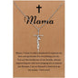 Stainless Steel Cross Necklace for Women Mother's Day Holiday Gift Elegant Jewelry Piece for Local Standard Everyday Wear(mama)