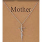 Stainless Steel Cross Necklace for Women Mother's Day Holiday Gift Elegant Jewelry Piece for Local Standard Everyday Wear(mother)
