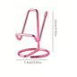 2-Pack Pink Universal Aluminum Phone Stand - Minimalist One-Piece Metal Tablet Holder - Durable Integrated Fixed Angle Desktop Bracket, Sleek Industrial Design for Home Office and Bedroom
