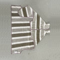 Brown Stripes Super Absorbent Pet Bathrobe with Waist Belt & Neck Snap - Full Coverage Quick-Drying Towel for Dogs & Cats (XL Size)