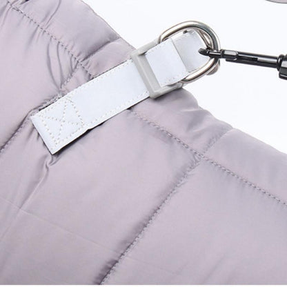 M Size Yellow Winter Waterproof Dog 4 Leg Jumpsuit for Full Body Warmth - Reflective Windproof Pet Puffer Coat with Integrated Harness