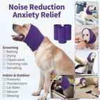 3-Pack(S/M/L Size) Grey Instant Calming Dog Warm Hoods and Ear Covers - Anxiety Relief Noise Reduction & Grooming Support, Breathable Full-Head Protection