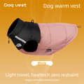 Pnik  L  Size  Dog Clothing — Warm, Thickened Cotton Jacket for Autumn & Winter; Waterproof Pet Vest — Reflective Safety Design, Leash-Compatible