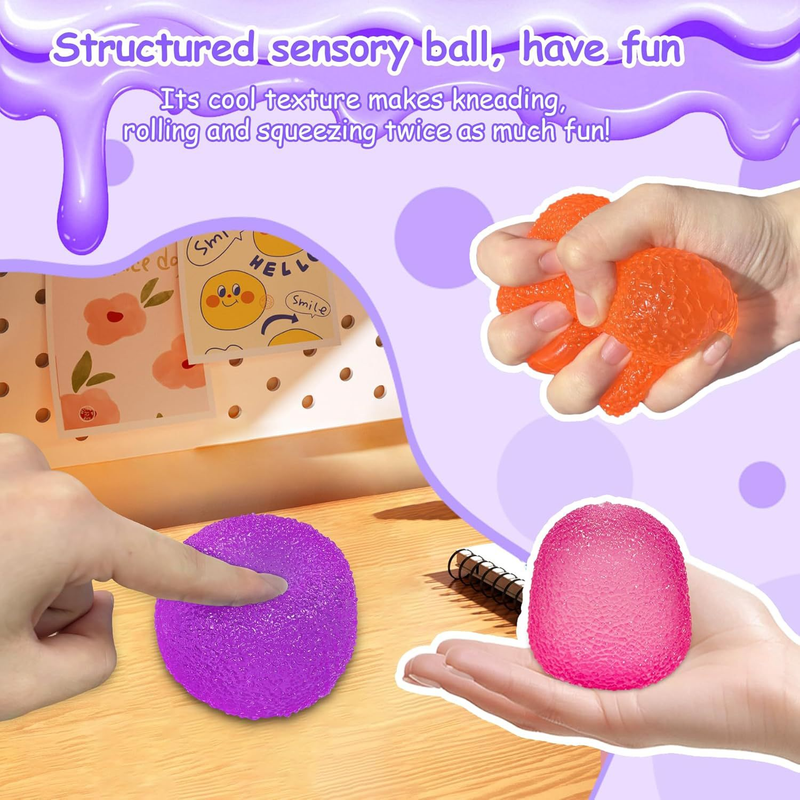 Pink Candy Gummy Bear Squishy Stress Relief Toy - Slow Rising Squeeze Fidget Toys for Kids, Soft TPR Sensory Toy for Anxiety Relief, Cute Kawaii Decompression Gift for Ages 3+