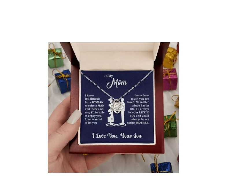 Gold-colored  Necklace  Rose Box Set Eternal Star Three-Leaf Clover Necklace - Mother's Day Gift, Comes with Free Gift Box - Mother's Day Jewelry Gift