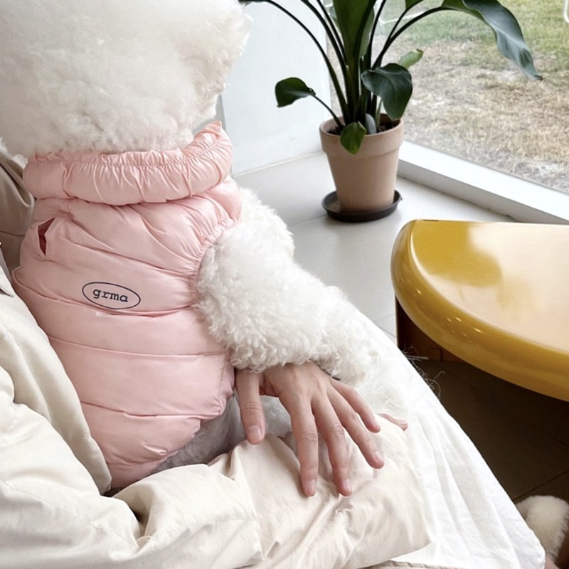 Pink XL size Dog Winter Coat Quilted Puffer Jacket - Warm Cotton Padded Vest for Small Dogs, High Collar Pet Clothes for Chihuahua Yorkie Poodle Bichon Schnauzer, Lightweight Cold Weather Dog Apparel with Elastic Cuffs