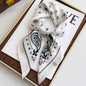 White Women's 70cm Square Scarf - Bohemian Paisley & Vintage Print Collection - Lightweight Satin Feel, Versatile Neck Tie, Head Wrap, Bag Accent, Everyday Elegance, Gift Ready