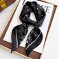 Black Women's 70cm Square Scarf - Bohemian Paisley & Vintage Print Collection - Lightweight Satin Feel, Versatile Neck Tie, Head Wrap, Bag Accent, Everyday Elegance, Gift Ready