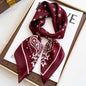 Red Women's 70cm Square Scarf - Bohemian Paisley & Vintage Print Collection - Lightweight Satin Feel, Versatile Neck Tie, Head Wrap, Bag Accent, Everyday Elegance, Gift Ready