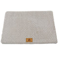 Silver-gray XL size Pet Dog Bed Mat - Plush Short Fur Cover with Wave Foam Padding - Washable Removable Cover, Non-Slip Base, Warm Winter Cushion for Dogs and Cats, Multiple Sizes