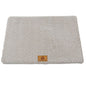 Silver-gray XL size Pet Dog Bed Mat - Plush Short Fur Cover with Wave Foam Padding - Washable Removable Cover, Non-Slip Base, Warm Winter Cushion for Dogs and Cats, Multiple Sizes