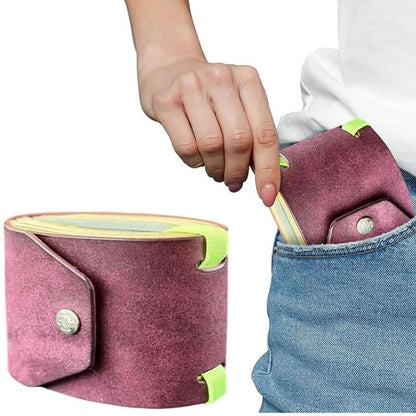 Purple Cash Wrap Wallet - Compact Snap Closure Card and Bill Holder, Slim Design for Quick Access, Lightweight Everyday Carry, Unisex Travel Friendly Accessory