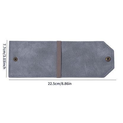 Grey Cash Wrap Wallet - Compact Snap Closure Card and Bill Holder, Slim Design for Quick Access, Lightweight Everyday Carry, Unisex Travel Friendly Accessory