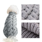 White XL size Cosy Cable Knit Dog Jumper -  Warm Winter Pet Clothing, Soft High Neck Design, Small to Medium Dogs, Easy Wear Pullover Style, Ideal for Chilly Evenings and Outdoor Walks
