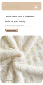 Green 100*150cm Thickened Double-Sided Plush Waffle Weave Throw Blanket - Anti-Static Taffeta Velvet & Flannel Fleece - Warm, Soft, Non-Shedding Blanket for Winter, Sofa, Bed & Office