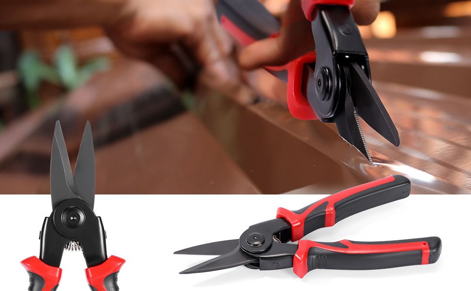 Black and Red 5 in 1 Interchangeable Plier Tool Set - High Carbon Steel - Wire Stripper, Crimper, Cutter, Linesman Pliers, Shear - Multi-Purpose for Electricians, DIY, Home Repair, Compact & Durable