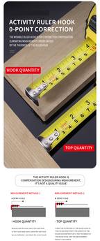 5M Heavy Duty Steel Tape Measure -  Metric & Imperial Dual Scale - High Carbon Steel Blade, Anti-Slip ABS+TPR Casing, Push-Button Lock, Wear-Resistant for Construction & DIY
