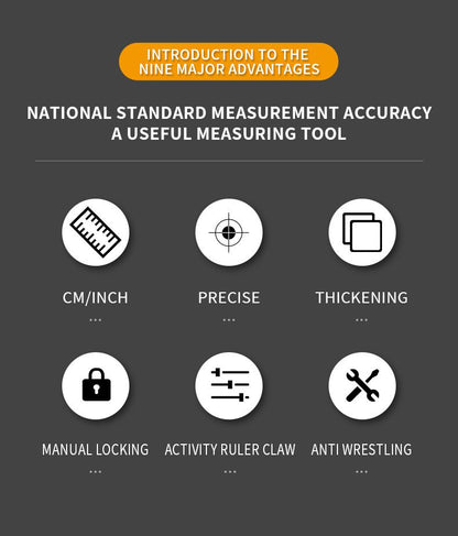10M Heavy Duty Steel Tape Measure -  Metric & Imperial Dual Scale - High Carbon Steel Blade, Anti-Slip ABS+TPR Casing, Push-Button Lock, Wear-Resistant for Construction & DIY