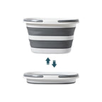 Blue Foldable Collapsible Bucket - 16L Portable Space Saving Basin for Laundry Cleaning Outdoor Use